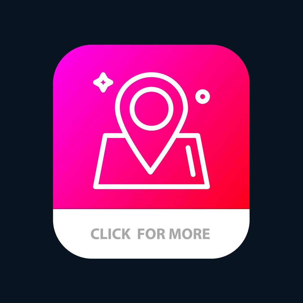 plats Karta sätt värld mobil app knapp android och ios linje version vektor