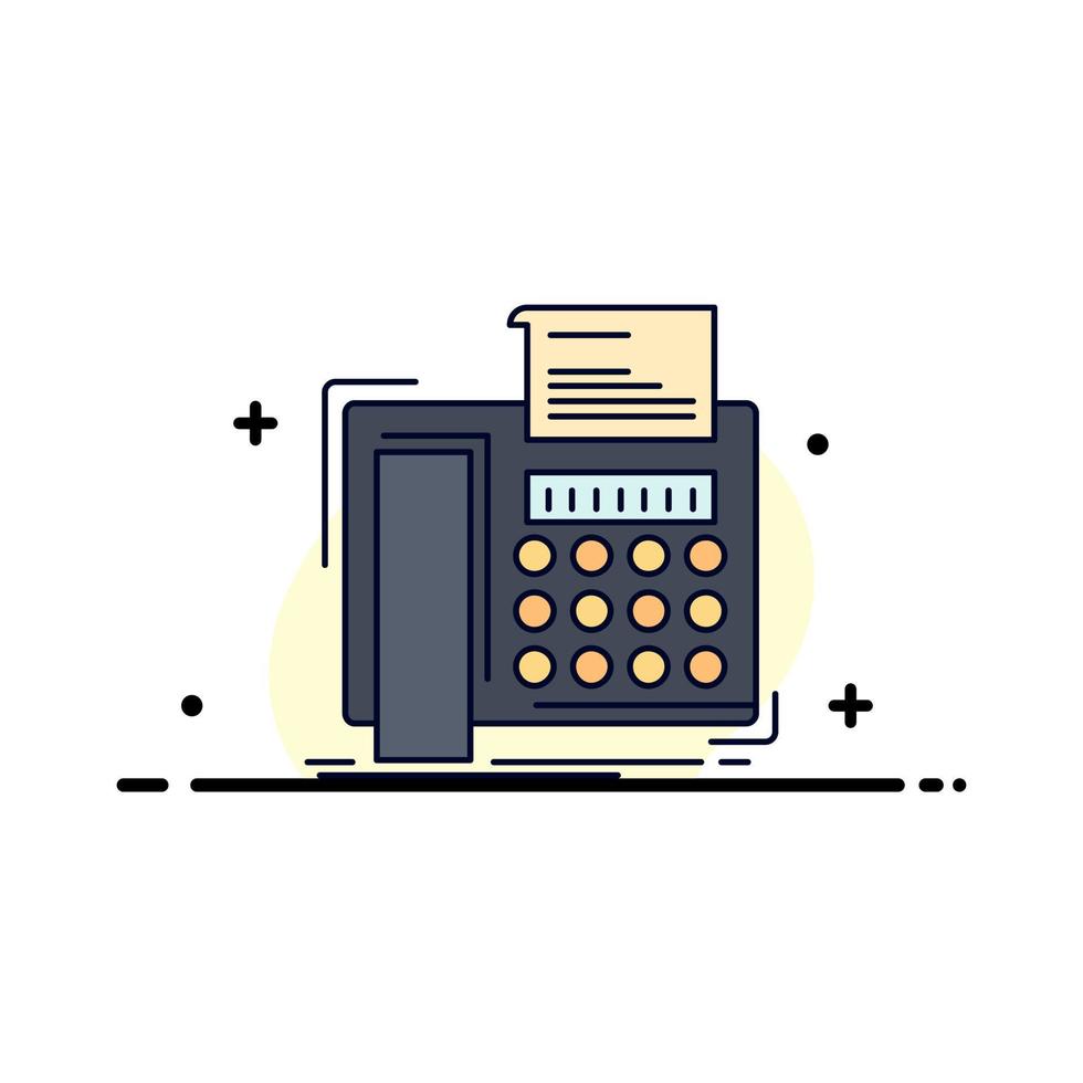 fax meddelande telefon telefax kommunikation platt Färg ikon vektor