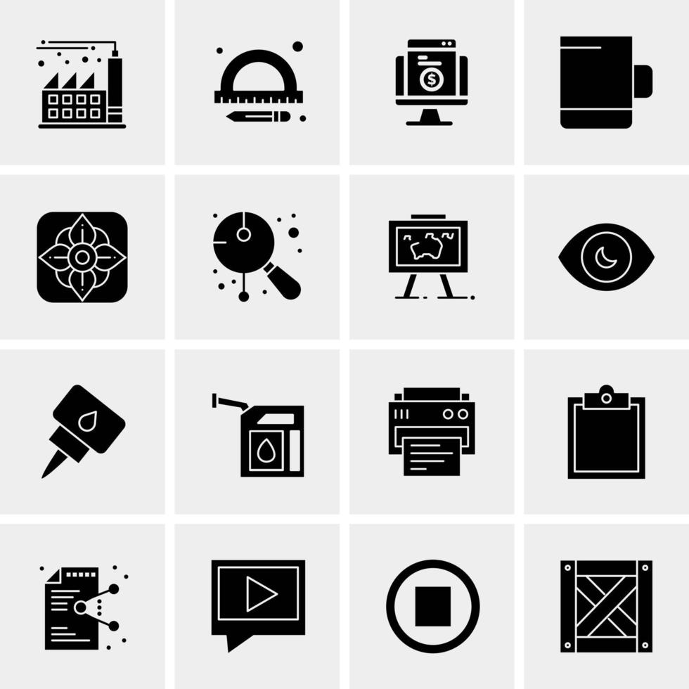 16 universelle Business-Icons Vektor kreative Icon-Illustration zur Verwendung in Web- und Mobilprojekten