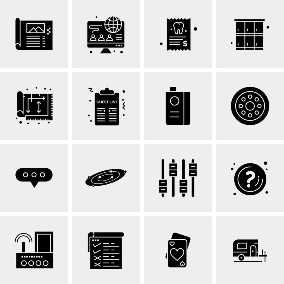 16 universelle Business-Icons Vektor kreative Icon-Illustration zur Verwendung in Web- und Mobilprojekten