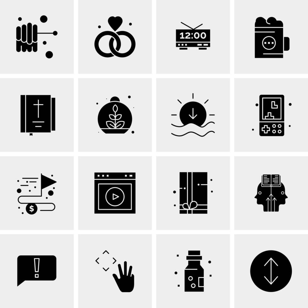 16 universelle Business-Icons Vektor kreative Icon-Illustration zur Verwendung in Web- und Mobilprojekten