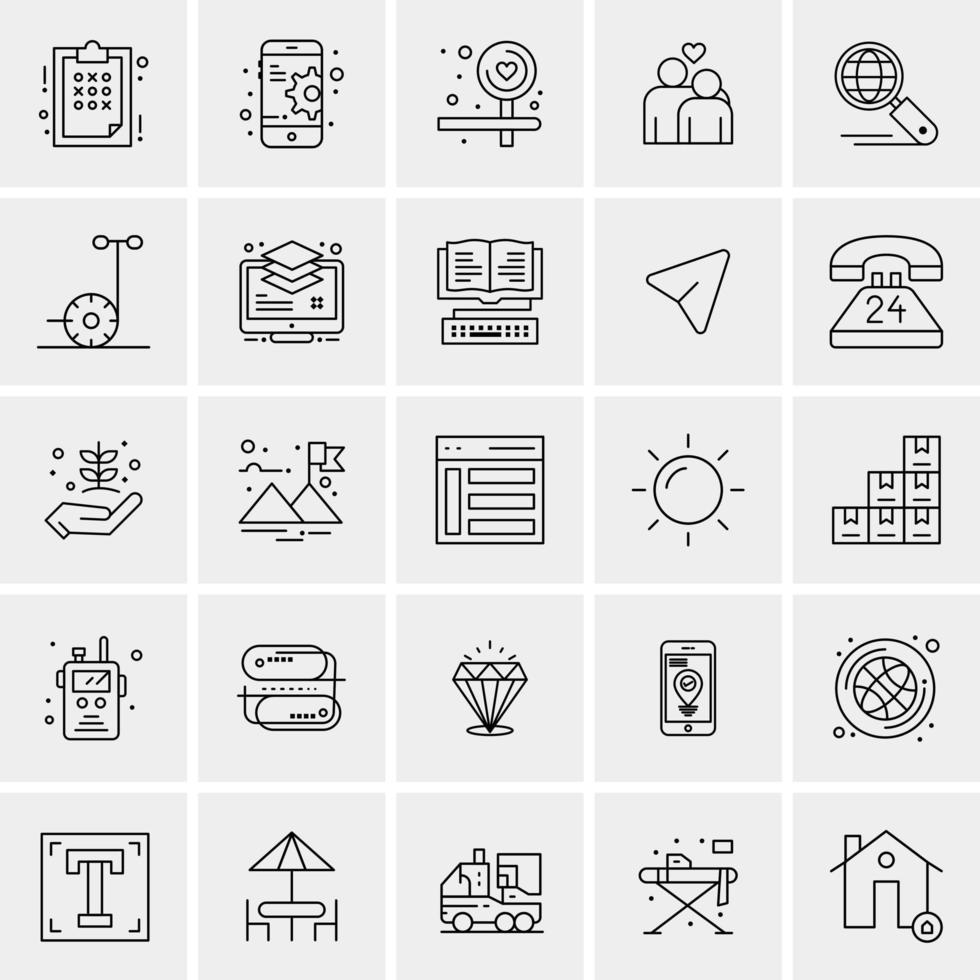 25 universelle Business-Icons Vektor kreative Icon-Illustration zur Verwendung in Web- und Mobilprojekten