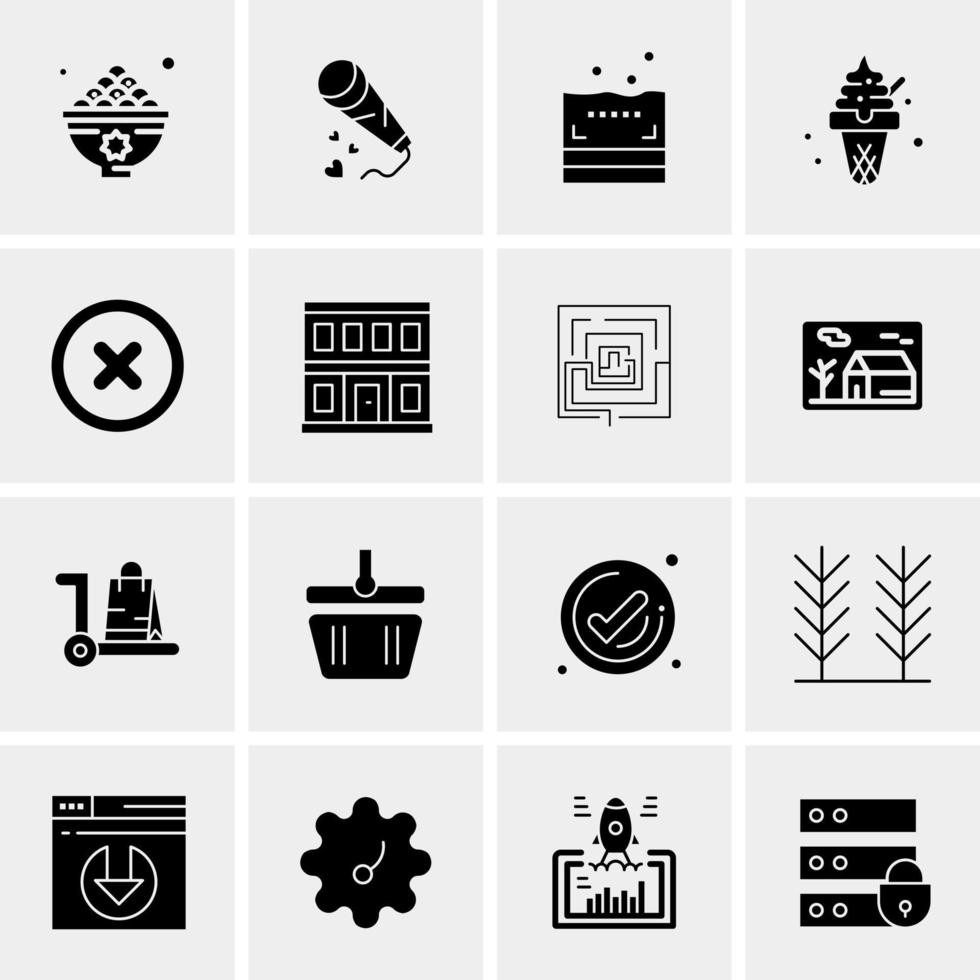 16 universelle Business-Icons Vektor kreative Icon-Illustration zur Verwendung in Web- und Mobilprojekten