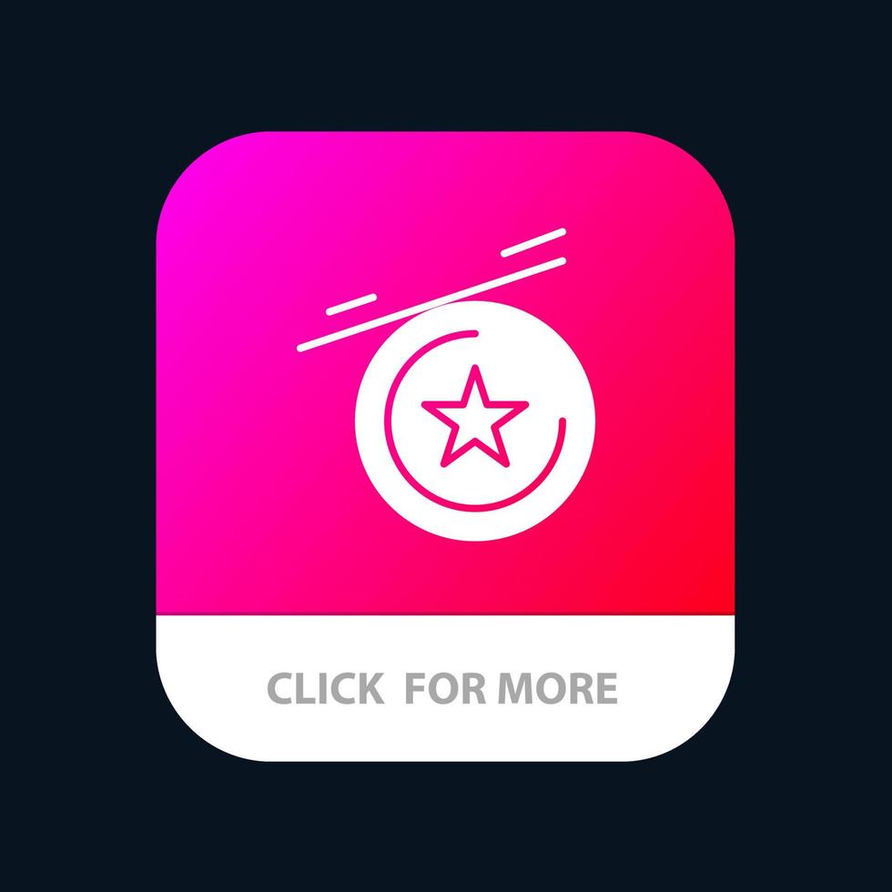 stjärna medalj mobil app ikon design vektor
