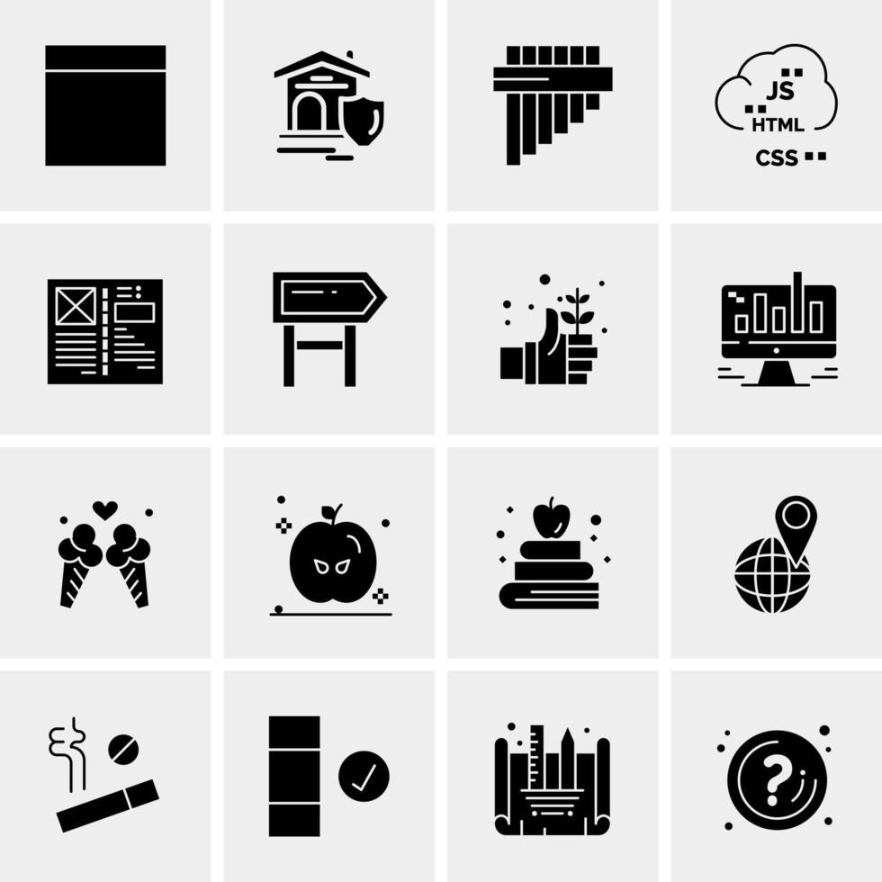 16 universelle Business-Icons Vektor kreative Icon-Illustration zur Verwendung in Web- und Mobilprojekten