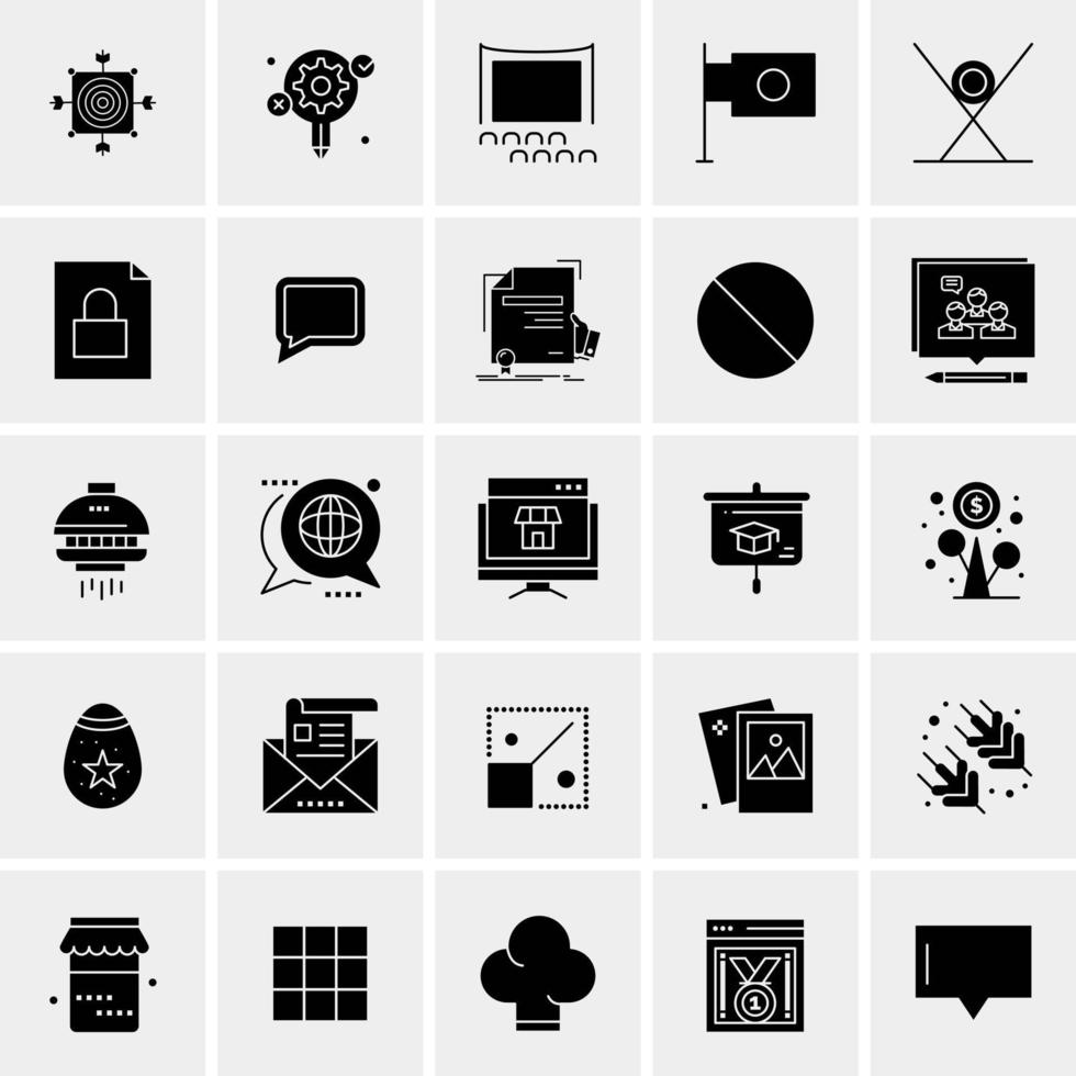 25 universelle Business-Icons Vektor kreative Icon-Illustration zur Verwendung in Web- und Mobilprojekten