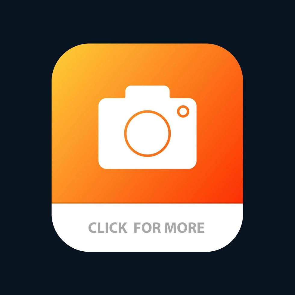Twitter-Bild Bildkamera Mobile App-Schaltfläche Android- und iOS-Glyph-Version vektor