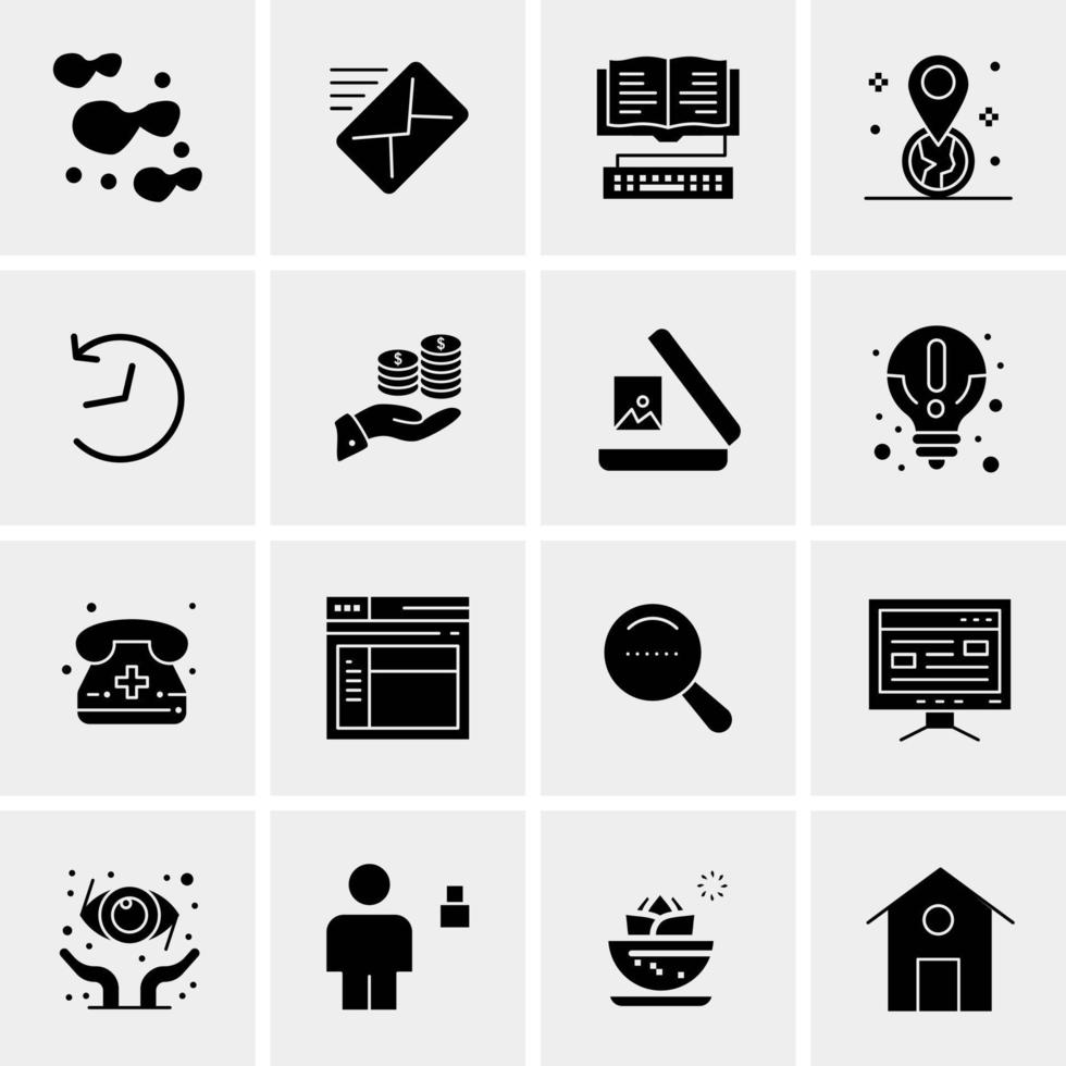 16 universelle Business-Icons Vektor kreative Icon-Illustration zur Verwendung in Web- und Mobilprojekten