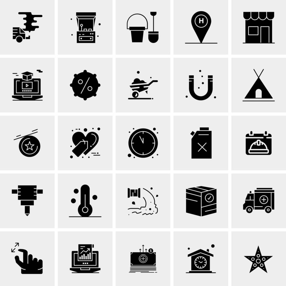 25 universelle Business-Icons Vektor kreative Icon-Illustration zur Verwendung in Web- und Mobilprojekten