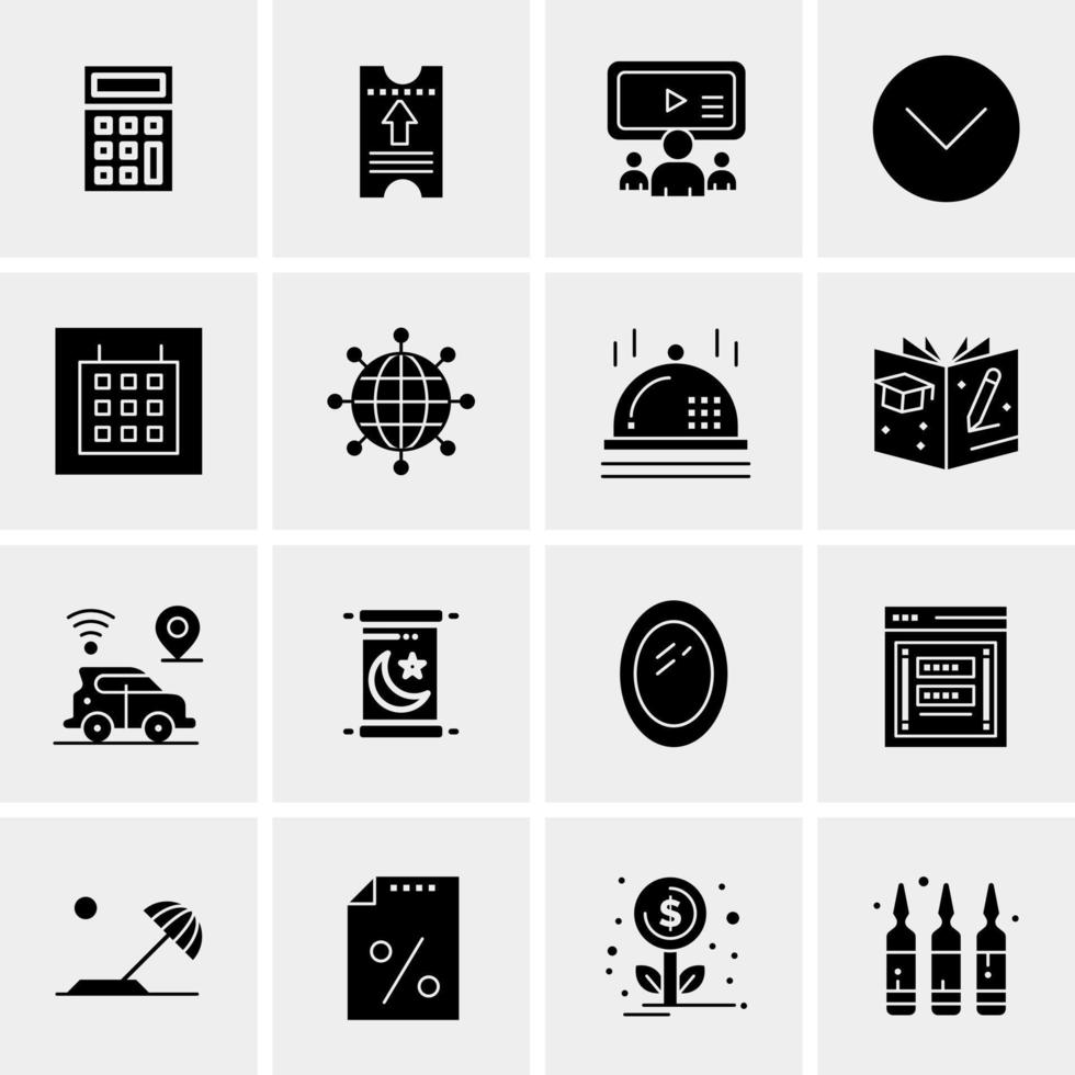 16 universelle Business-Icons Vektor kreative Icon-Illustration zur Verwendung in Web- und Mobilprojekten