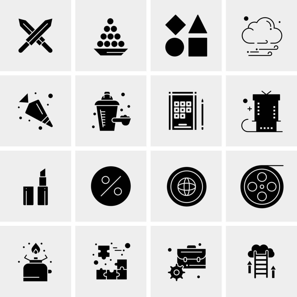 16 universelle Business-Icons Vektor kreative Icon-Illustration zur Verwendung in Web- und Mobilprojekten