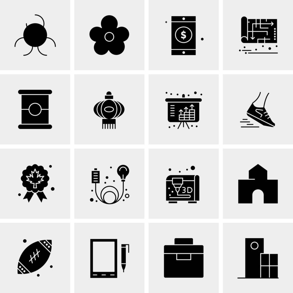 16 universelle Business-Icons Vektor kreative Icon-Illustration zur Verwendung in Web- und Mobilprojekten