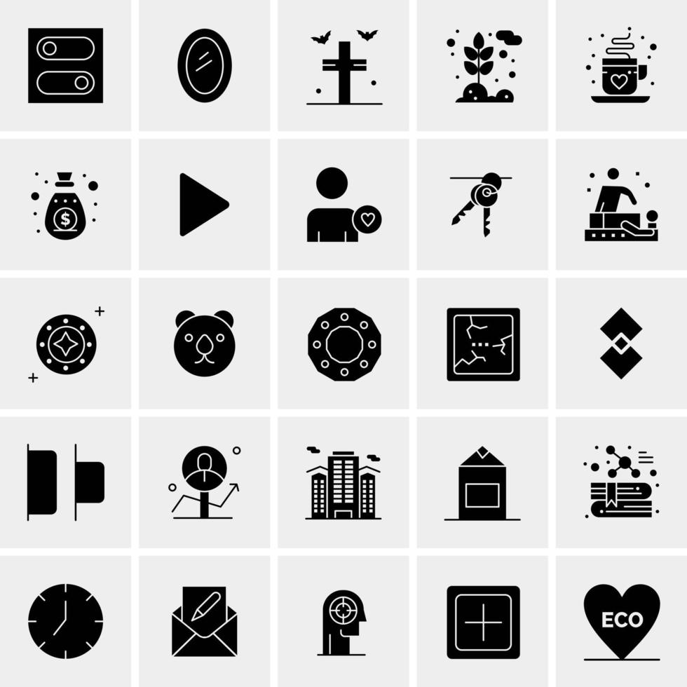 25 universelle Business-Icons Vektor kreative Icon-Illustration zur Verwendung in Web- und Mobilprojekten