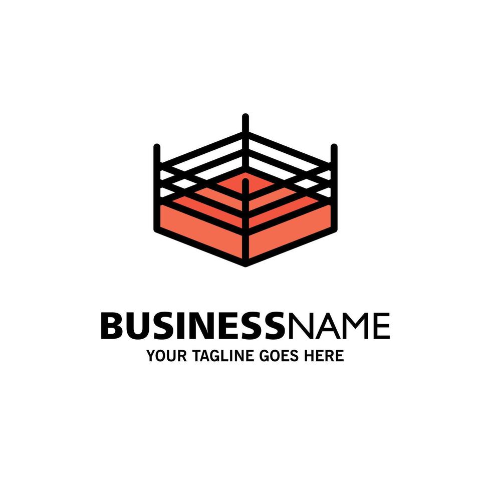 Boxring Wrestling Business Logo Vorlage flache Farbe vektor