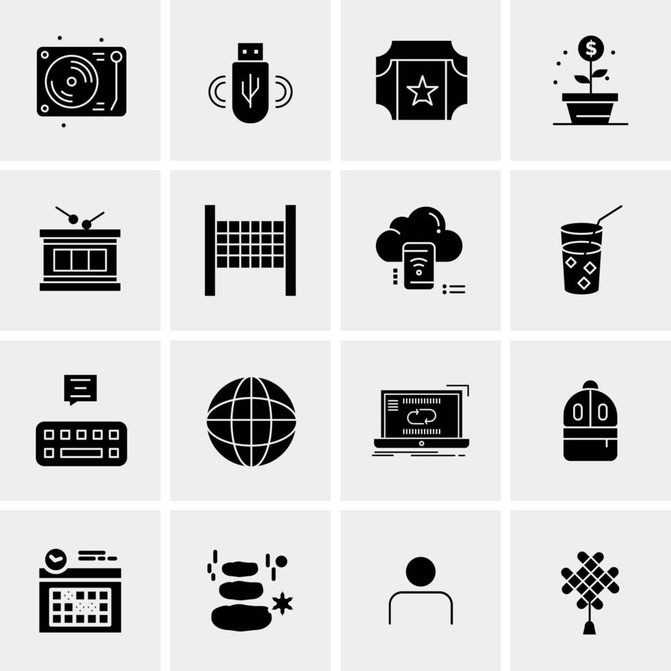 16 universelle Business-Icons Vektor kreative Icon-Illustration zur Verwendung in Web- und Mobilprojekten