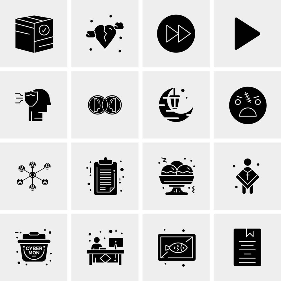 16 universelle Business-Icons Vektor kreative Icon-Illustration zur Verwendung in Web- und Mobilprojekten