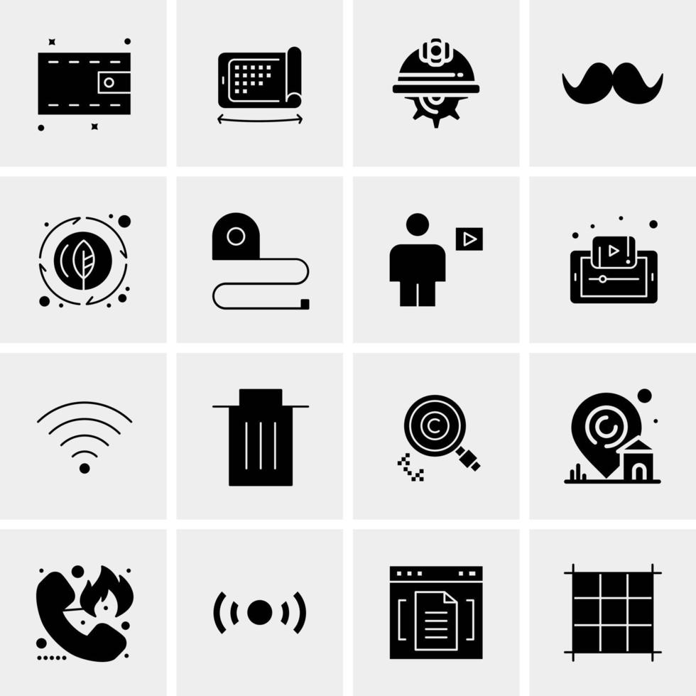 16 universelle Business-Icons Vektor kreative Icon-Illustration zur Verwendung in Web- und Mobilprojekten