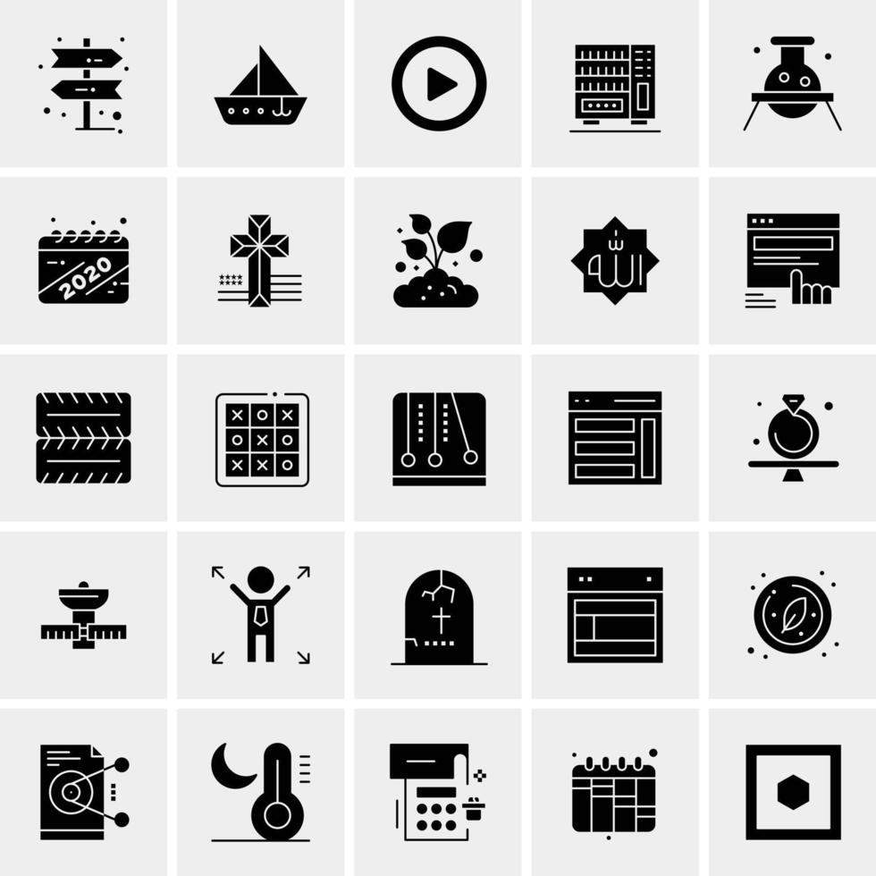 25 universelle Business-Icons Vektor kreative Icon-Illustration zur Verwendung in Web- und Mobilprojekten