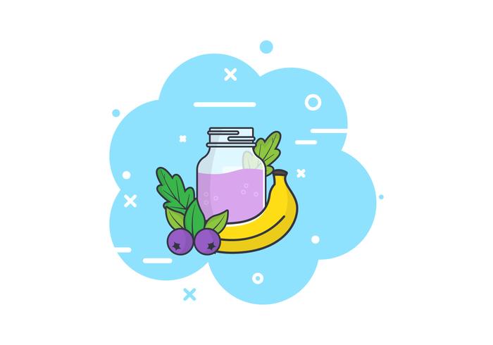 Smoothie + Ingredienser Bakgrunds illustrationer vektor