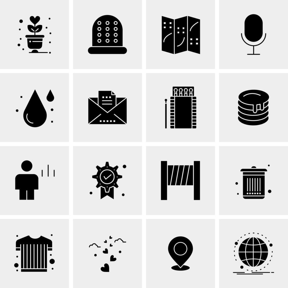 16 universelle Business-Icons Vektor kreative Icon-Illustration zur Verwendung in Web- und Mobilprojekten