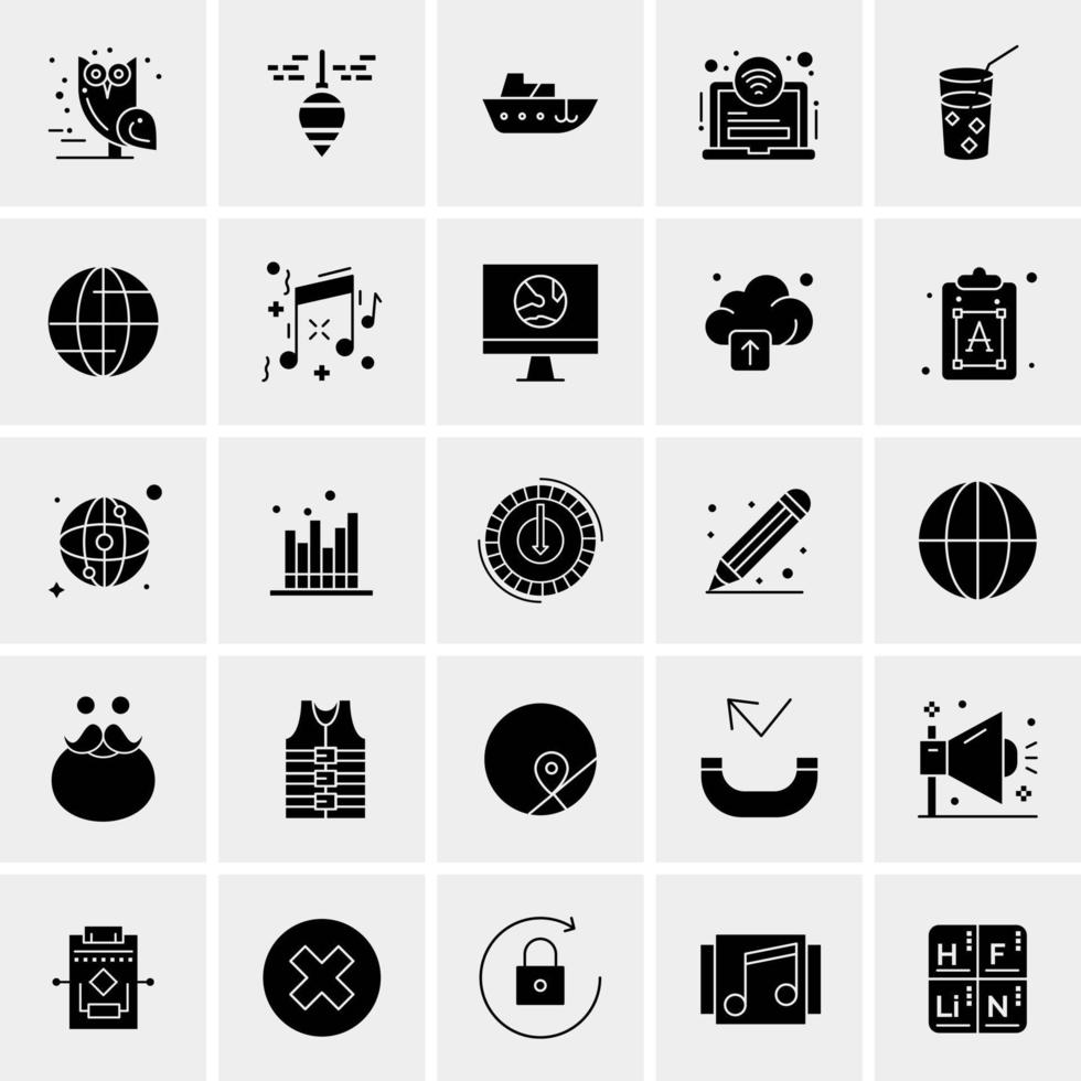 25 universelle Business-Icons Vektor kreative Icon-Illustration zur Verwendung in Web- und Mobilprojekten