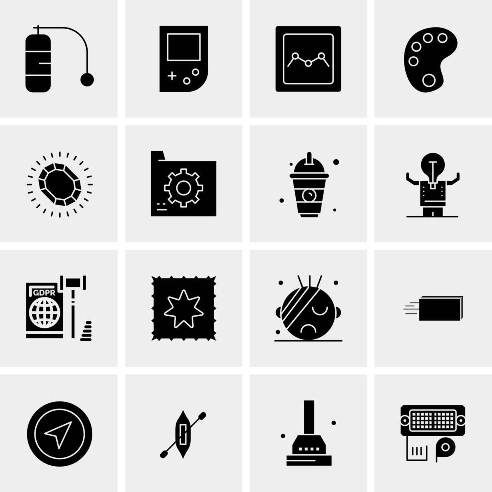 16 universelle Business-Icons Vektor kreative Icon-Illustration zur Verwendung in Web- und Mobilprojekten