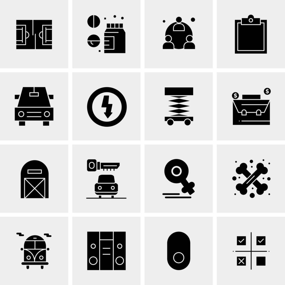 16 universelle Business-Icons Vektor kreative Icon-Illustration zur Verwendung in Web- und Mobilprojekten