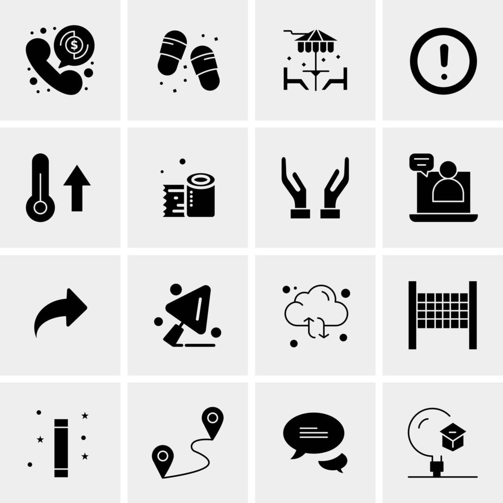 16 universelle Business-Icons Vektor kreative Icon-Illustration zur Verwendung in Web- und Mobilprojekten