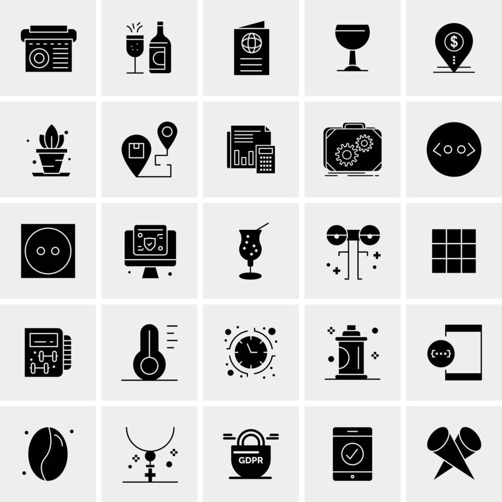 25 universelle Business-Icons Vektor kreative Icon-Illustration zur Verwendung in Web- und Mobilprojekten