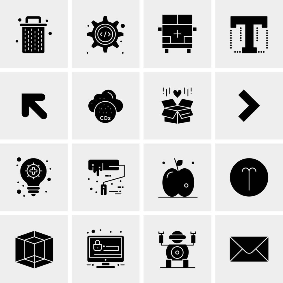 16 universelle Business-Icons Vektor kreative Icon-Illustration zur Verwendung in Web- und Mobilprojekten