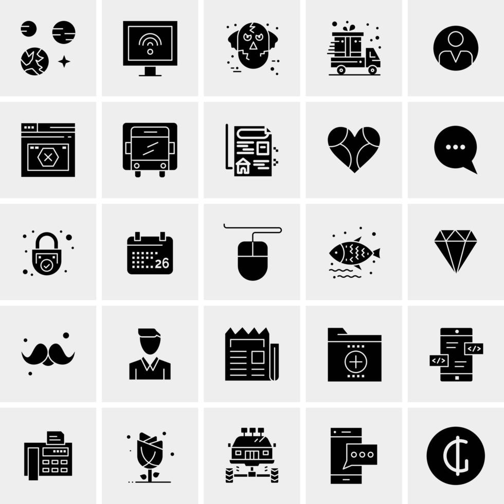 25 universelle Business-Icons Vektor kreative Icon-Illustration zur Verwendung in Web- und Mobilprojekten