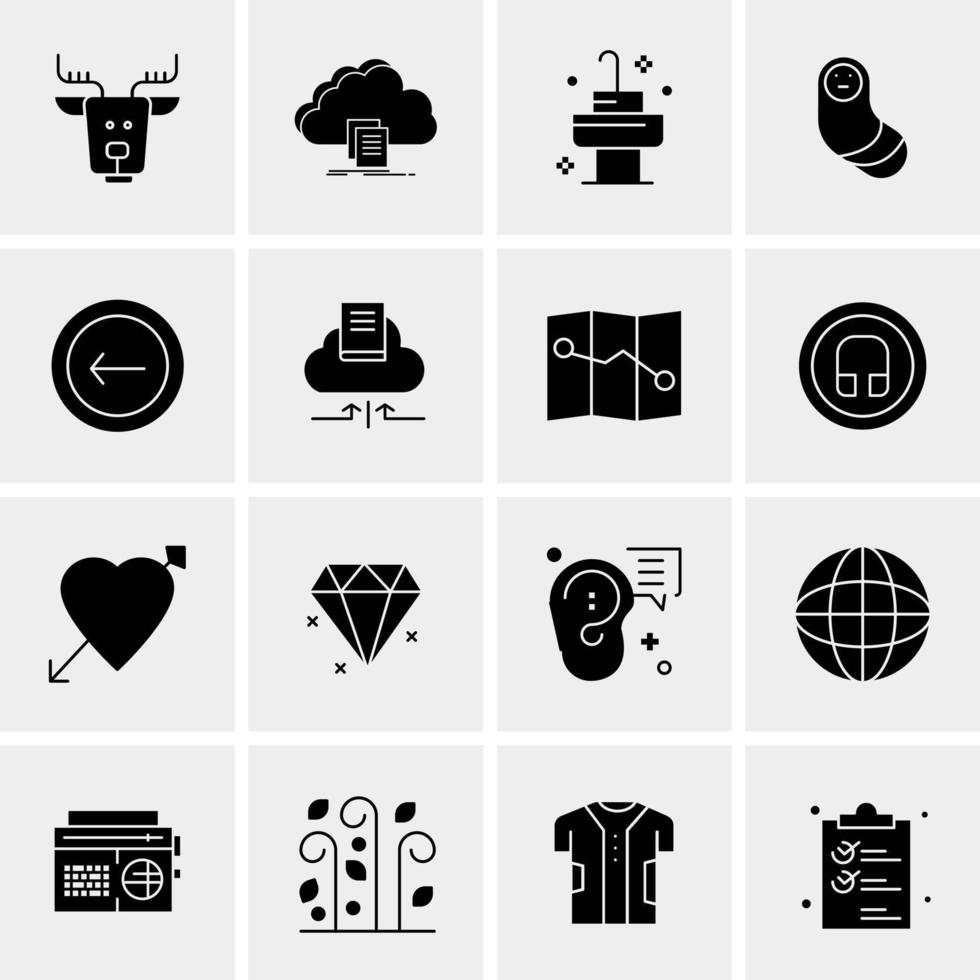 16 universelle Business-Icons Vektor kreative Icon-Illustration zur Verwendung in Web- und Mobilprojekten