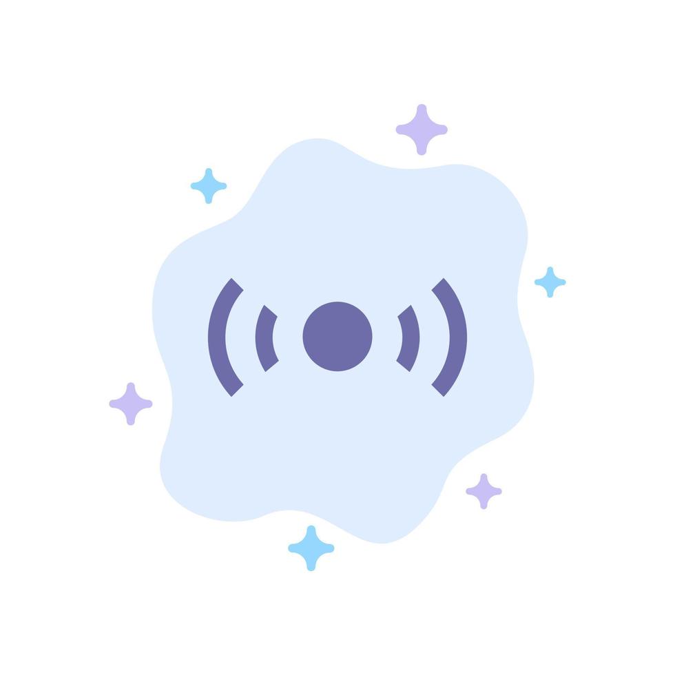 grundläggande grundläggande signal ui ux blå ikon på abstrakt moln bakgrund vektor