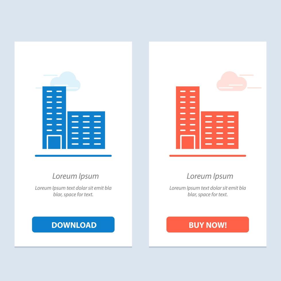 arkitektur byggnad konstruktion blå och röd ladda ner och köpa nu webb widget kort mall vektor