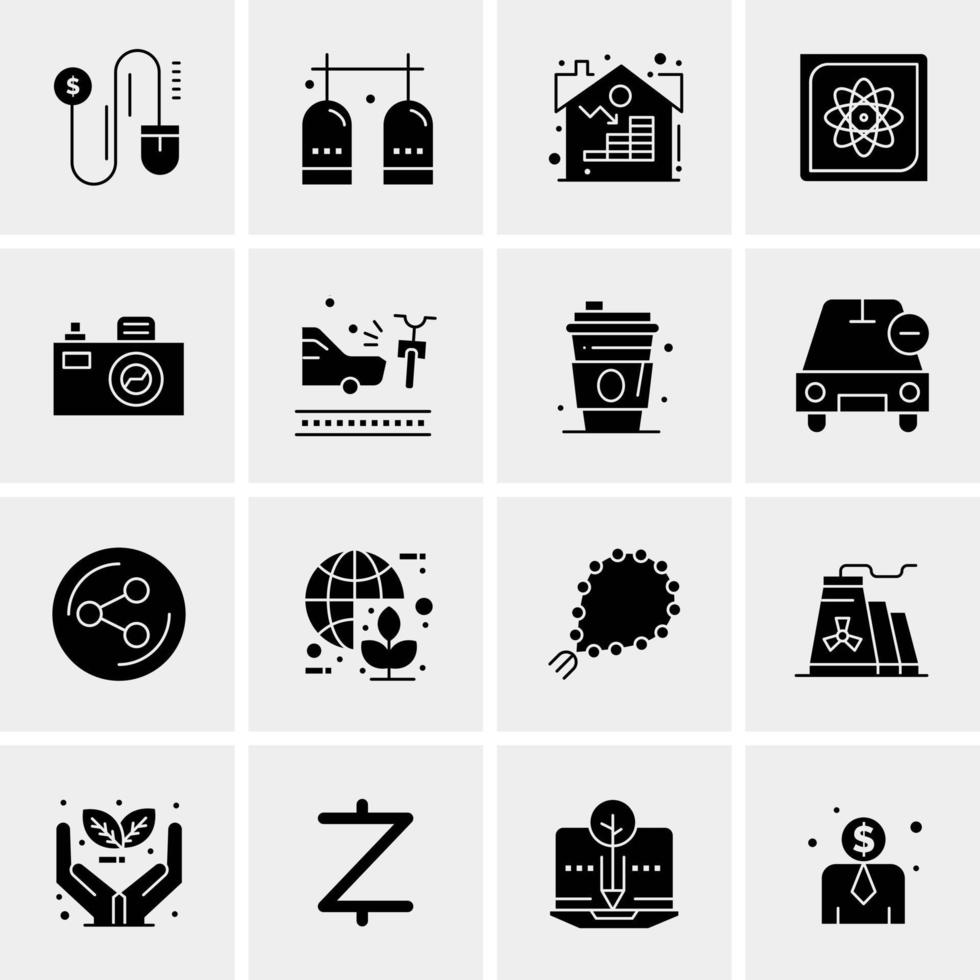 16 universelle Business-Icons Vektor kreative Icon-Illustration zur Verwendung in Web- und Mobilprojekten