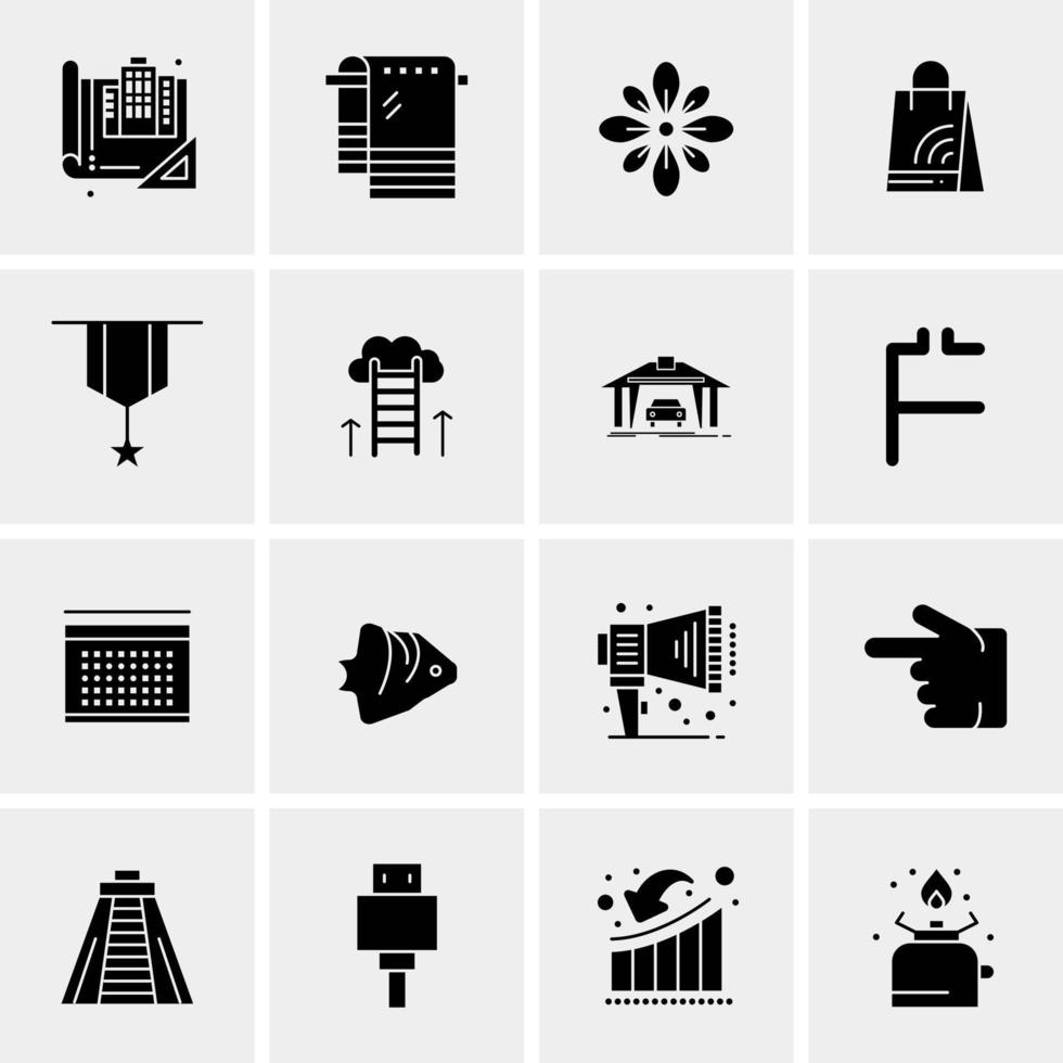 16 universelle Business-Icons Vektor kreative Icon-Illustration zur Verwendung in Web- und Mobilprojekten