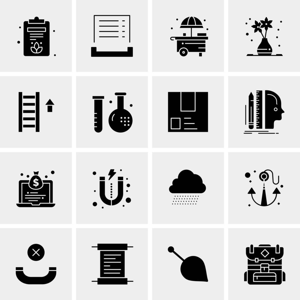 16 universelle Business-Icons Vektor kreative Icon-Illustration zur Verwendung in Web- und Mobilprojekten