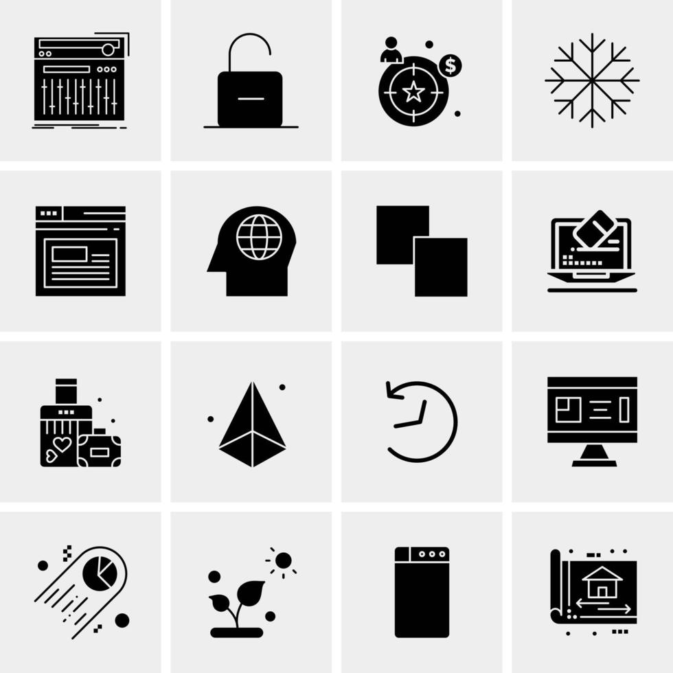 16 universelle Business-Icons Vektor kreative Icon-Illustration zur Verwendung in Web- und Mobilprojekten