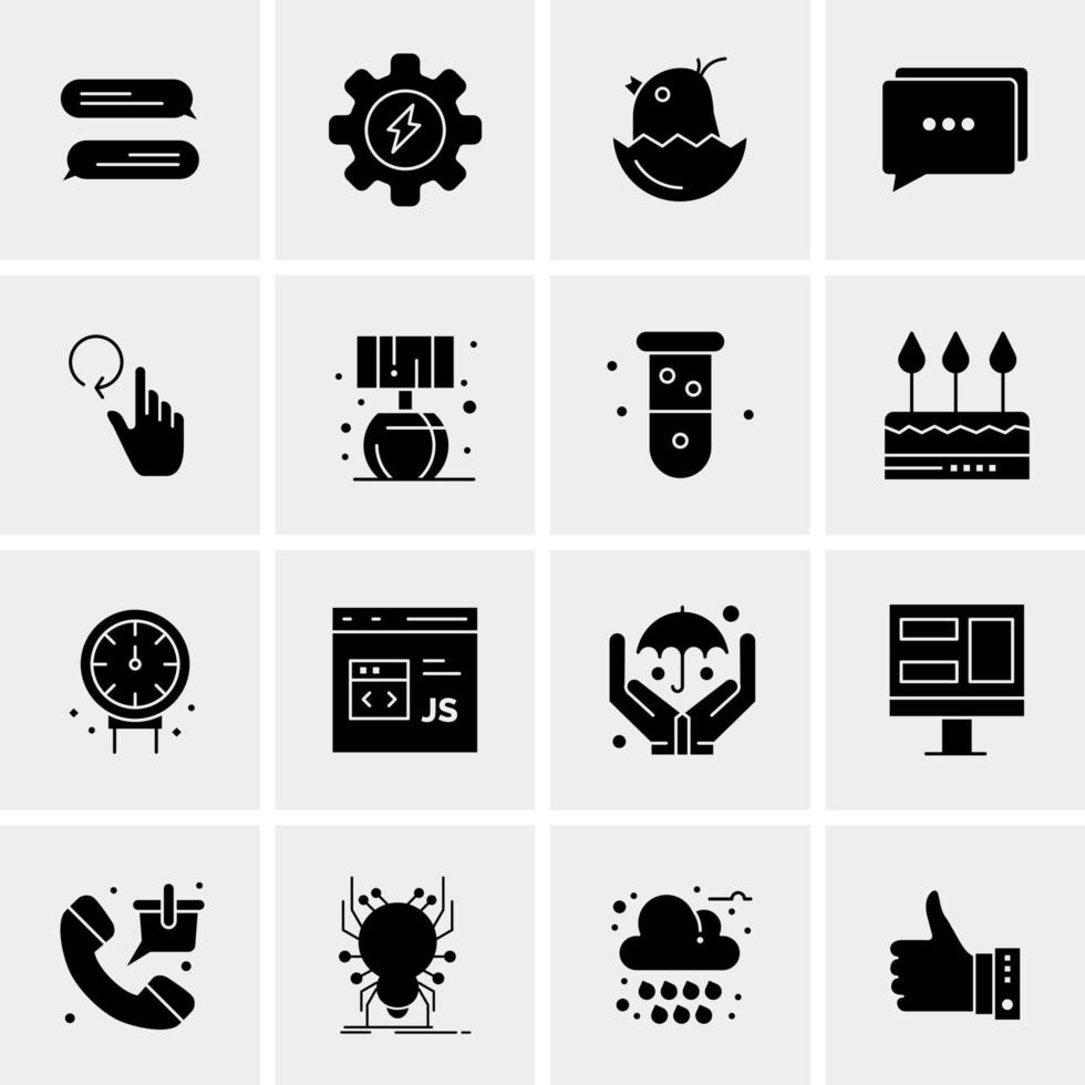 16 universelle Business-Icons Vektor kreative Icon-Illustration zur Verwendung in Web- und Mobilprojekten