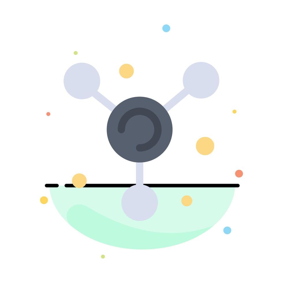 Atommolekül Wissenschaft abstrakte flache Farbsymbolvorlage vektor