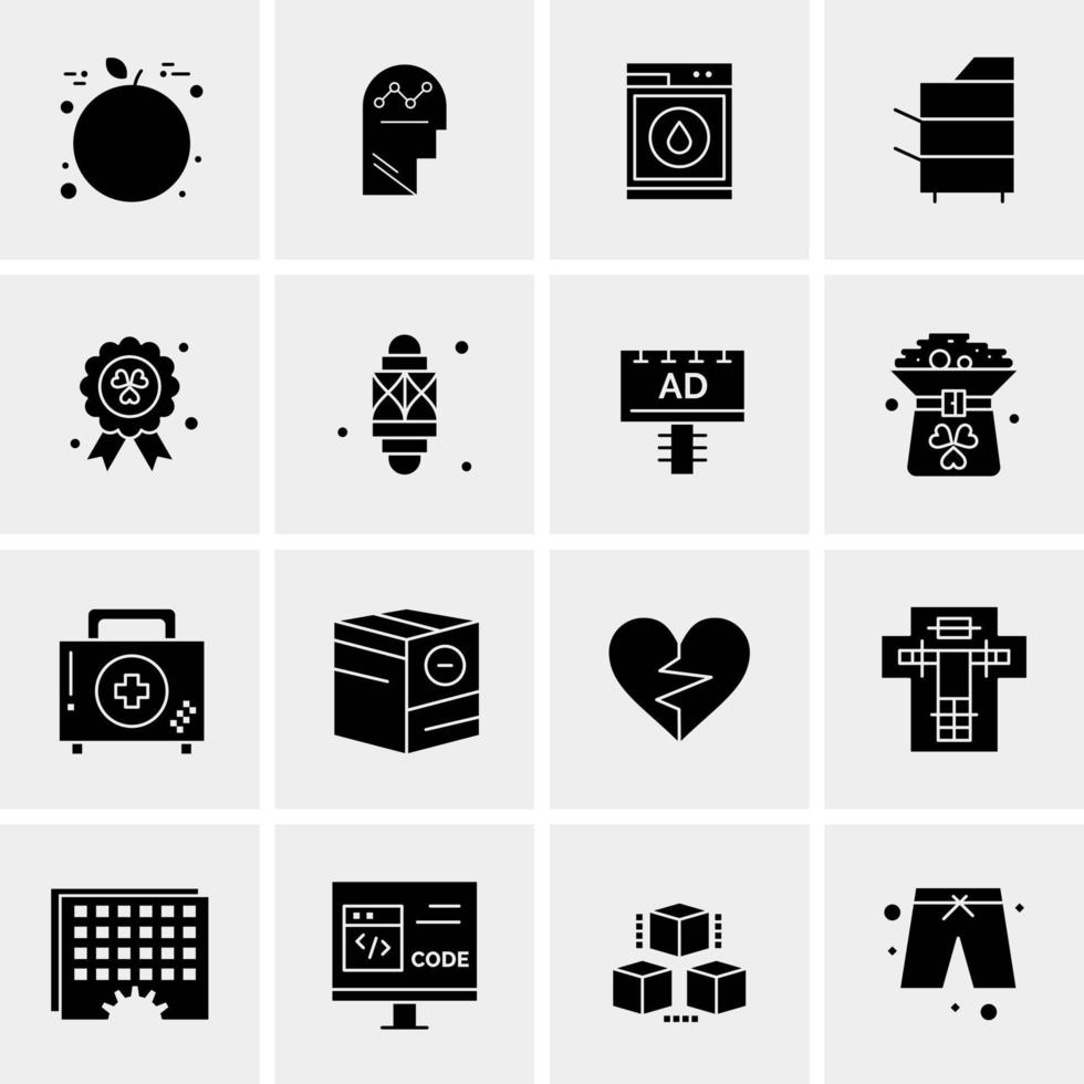 16 universelle Business-Icons Vektor kreative Icon-Illustration zur Verwendung in Web- und Mobilprojekten