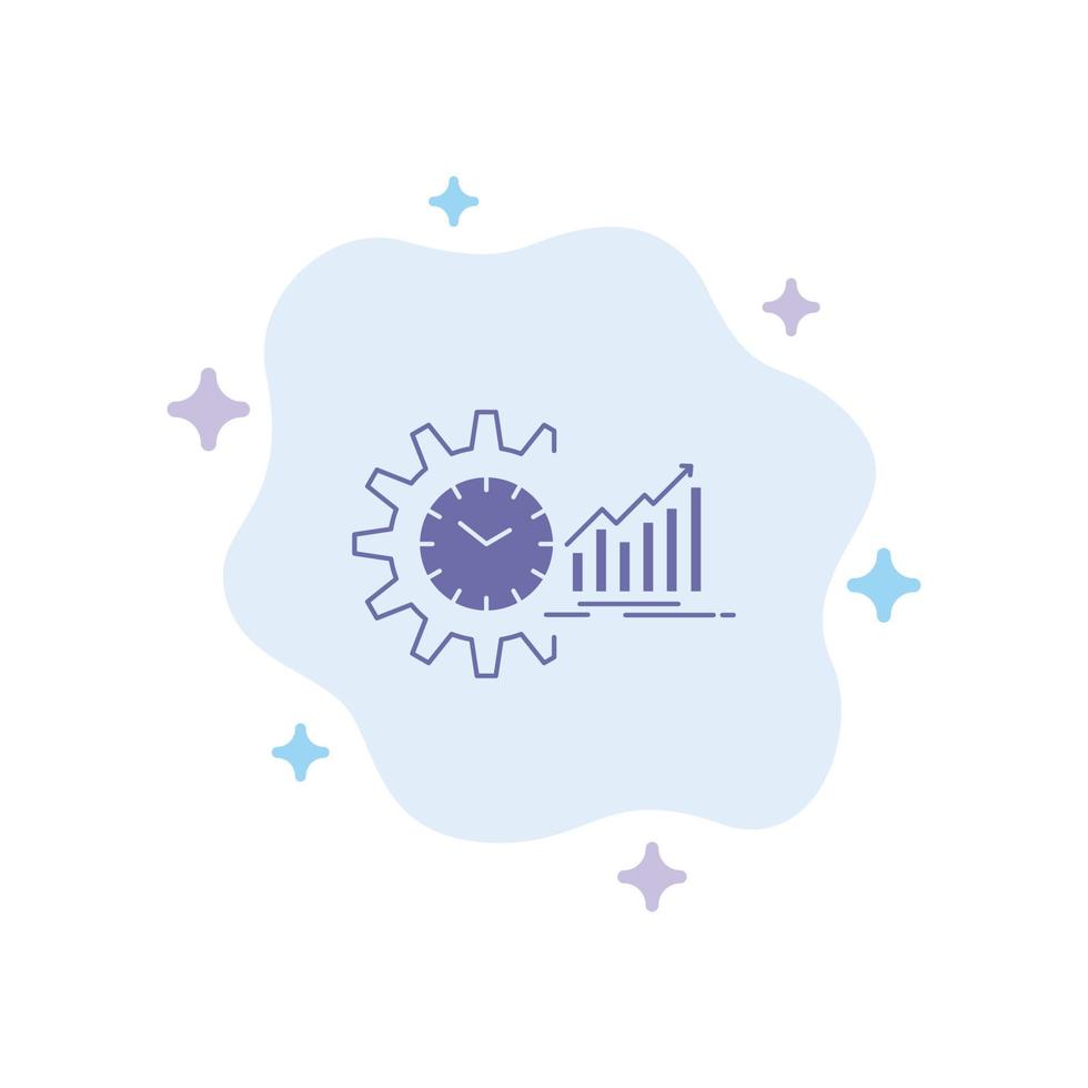 Diagram analys grafer marknadsföra schema tid trender blå ikon på abstrakt moln bakgrund vektor