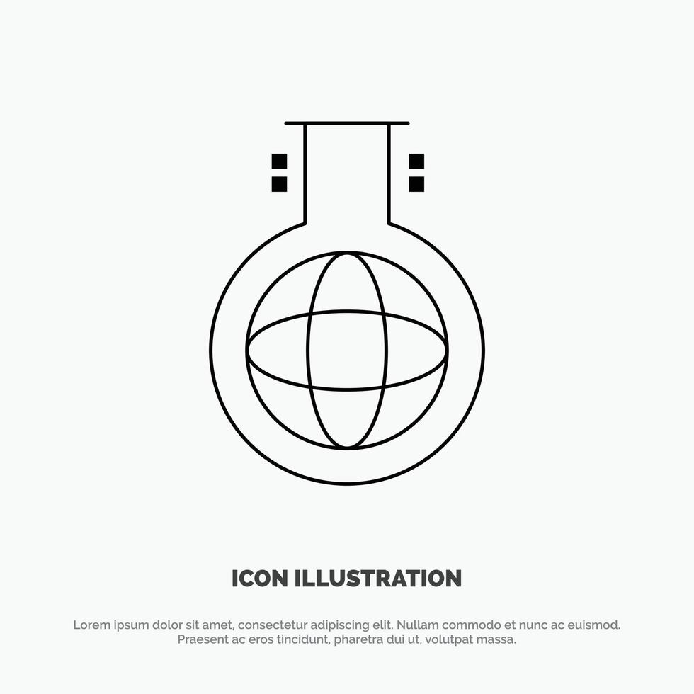 chemischer Kolben Chemieexperiment Symbolvektor vektor