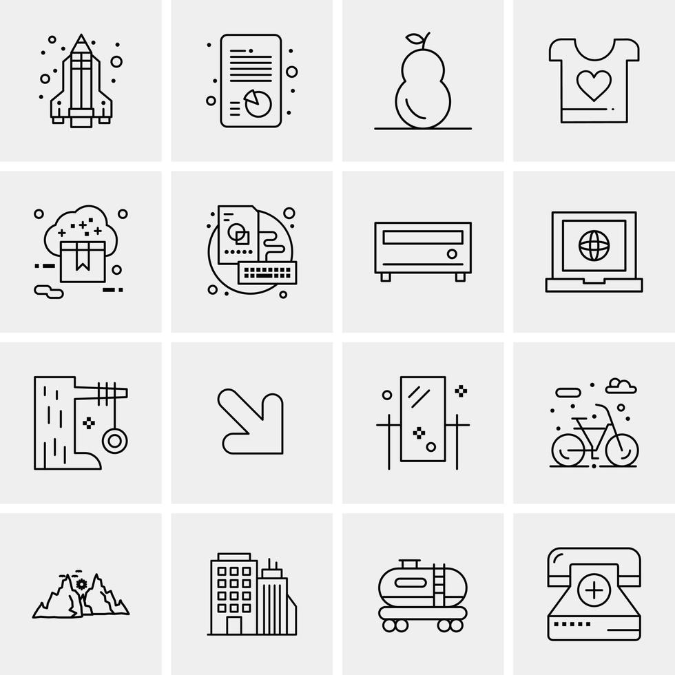 16 universelle Business-Icons Vektor kreative Icon-Illustration zur Verwendung in Web- und Mobilprojekten