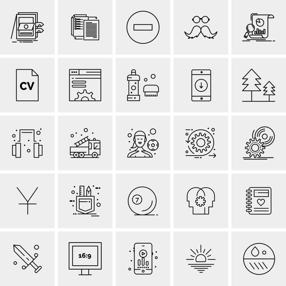 25 universelle Business-Icons Vektor kreative Icon-Illustration zur Verwendung in Web- und Mobilprojekten