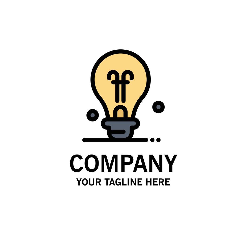 Glühbirne Bildung Idee Business Logo Vorlage flache Farbe vektor
