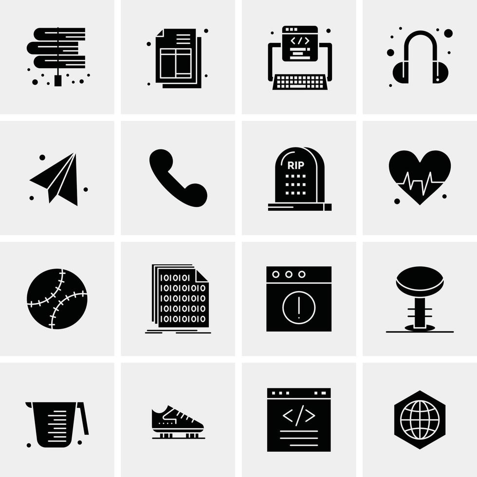 16 universelle Business-Icons Vektor kreative Icon-Illustration zur Verwendung in Web- und Mobilprojekten