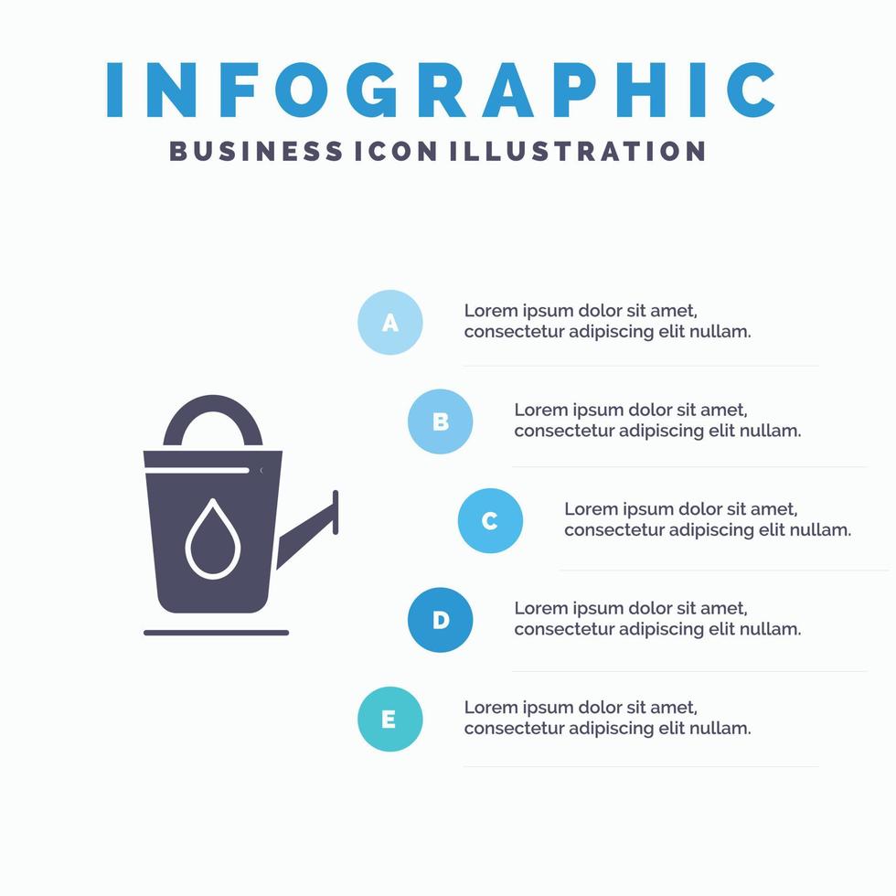 bad badrum dusch vatten fast ikon infographics 5 steg presentation bakgrund vektor