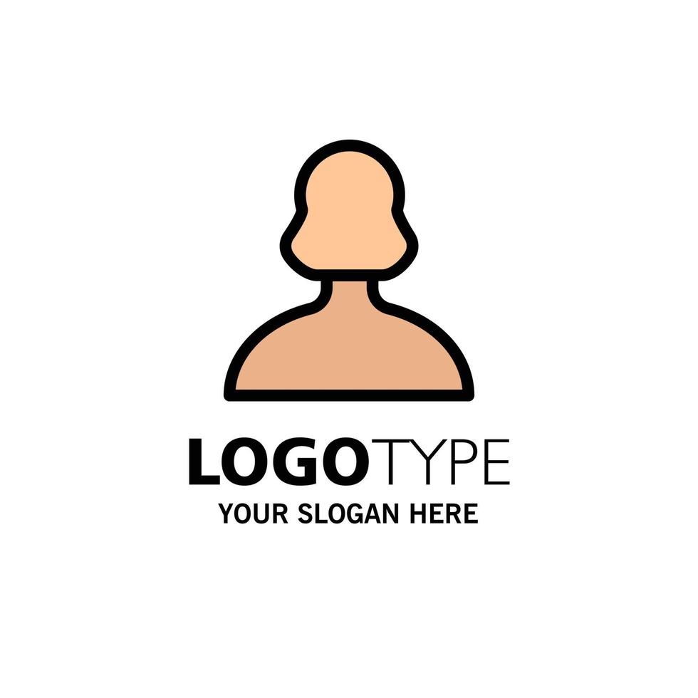 avatar flicka person användare företag logotyp mall platt Färg vektor