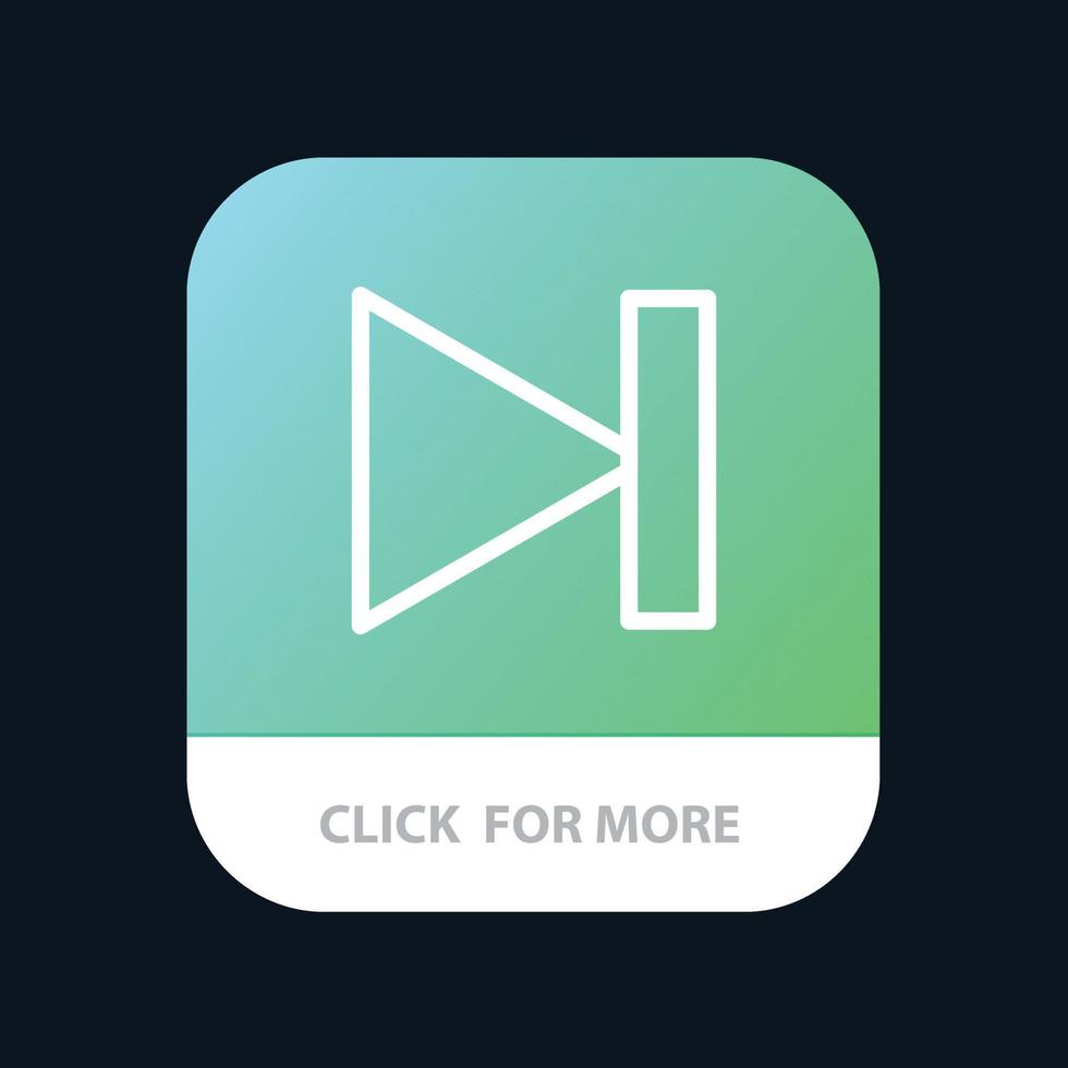 slutet framåt- sista Nästa mobil app knapp android och ios linje version vektor